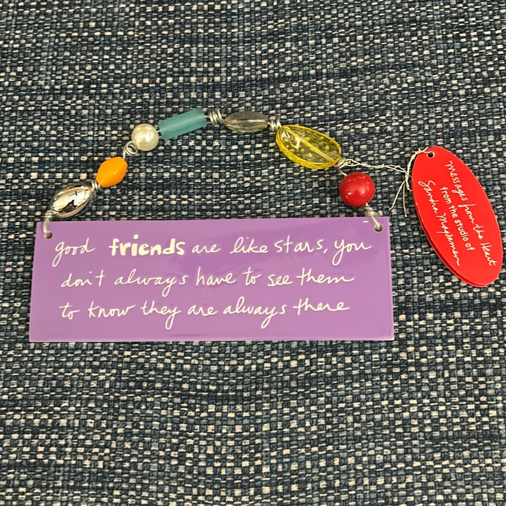 SANDRA MAGSAMEN Good Friends Ceramic Plaque